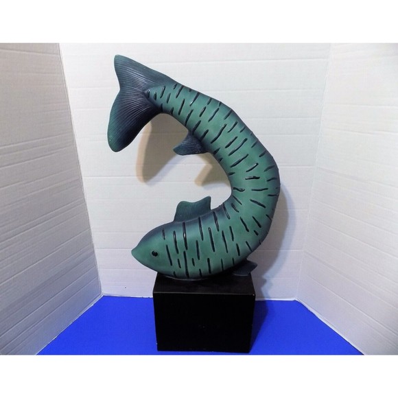 NEW Large Fish Figurine Statue Coastal Nautical Home Decor - Picture 1 of 6
